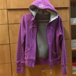 Lululemon purple scuba warm zip up hoodie s2